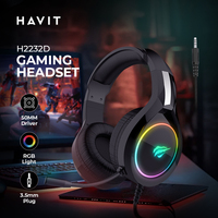Casque Gamer Filaire Havit H2232D 3.5MM Supra-Auriculaire avec Microphone Détachable RVB
