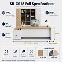 Escritorio Moderno de Madera Sólida para Oficina, Hogar o Apartamento - Escritorio Individual para Computadora