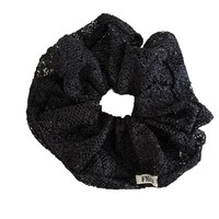 Style coréen gros intestin bandeau dentelle broderie sens avancé marque évider tissu cheveux fleur queue de cheval accessoires