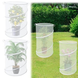 4 gói Trắng PVC mini nhà kính bảo vệ thực vật lồng Pop nhà máy bao gồm động vật côn trùng Hàng rào lưới vườn lưới bảo vệ - Product Image 1