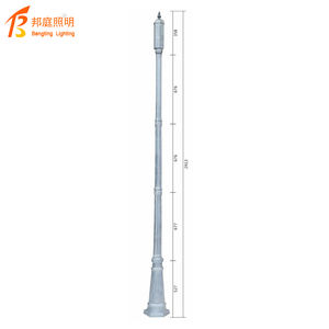 Lampe de rue LED en aluminium de style européen, étanche, double tête, 3 mètres de haut, revêtement en poudre, durable, pour jardin et aménagement paysager - Product Image 1