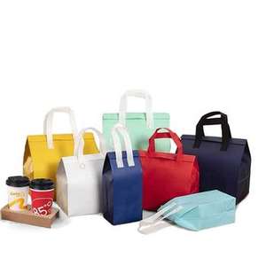 Sac isotherme de transport personnalisé avec logo imprimé, sacs d'emballage non tissés à bas prix pour usine, sacs fourre-tout isothermes - Product Image 5