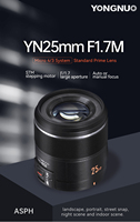Promotion : Objectif YONGNUO YN25 25mm F1.7M STM pour Panasonic et Olympus M4/3 (G95, GF9, GX9) – Objectif macro 4/3 à grande ouverture