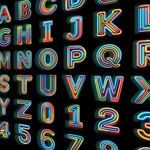 Lettres <span class=keywords><strong>néon</strong></span> Cailemeng, police Doodle, 3D, IP65, lumières <span class=keywords><strong>néon</strong></span> LED, taille personnalisable, alphabet, téléchargement numérique, clipart - Product Image 3