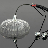 Outdoor IP66 RGB-Farbige LED-Glasfaser-Pendelleuchte DC12V Leichtgewichtige Event-Weihnachts-Quallen-Lampe für Hochzeiten