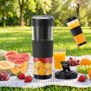 เครื่องปั่นพกพาไฟฟ้าแบบใหม่ ชาร์จผ่าน USB ปลอดสาร BPA แก้วปั่นขนาดเล็กสำหรับทำสมูทตี้ผลไม้ เหมาะสำหรับการเดินทาง ฟิตเนส แคมป์ปิ้ง ขั้นต่ำในการสั่งซื้อน้อย - Product Image 1