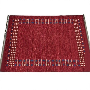 Alfombra de Lana/Seda Afelpada, Diseño Geométrico, Extra Gruesa, Antideslizante, para el Hogar, Colección Ocean Art - Product Image 4
