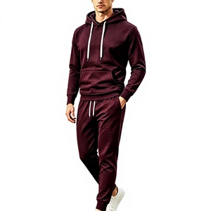 Conjunto de 2 Piezas de Sudadera con Capucha y Pantalones Deportivos de Punto Transpirable para Hombre, Ropa Deportiva Casual de Primavera/Otoño, Estilo Urbano Versátil - Product Image 2