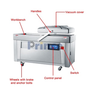 Machine à sceller sous vide pour aliments généraux Viande <span class=keywords><strong>Poulet</strong></span> entier Poisson Machine à emballer sous vide à double chambre - Product Image 6