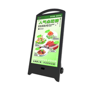 Affichage numérique portable et mobile à haute luminosité, alimenté par batterie, étanche, pour la vente au détail en extérieur, totem