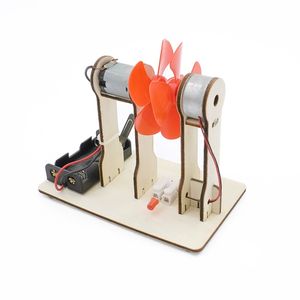 Générateur d'énergie éolienne STEM Kit expérience scientifique en bois enfants bricolage modèle jouets pour expérience scientifique - Product Image 1