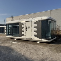 Maison conteneur modulaire préfabriquée sur mesure de qualité supérieure, mini-capsule, maisons préfabriquées de luxe, toilettes portables