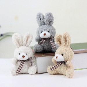 Custom Cartoon Mini <b>Rabbit</b> Teddy Bear Keychain Plush <b>Toy</b> Stuffed Doll Tie Bunny Soft Pillow Plush <b>Toy</b> Home Decor Plush Keychain - Product Image 3