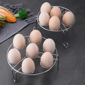 Venta al por mayor de utensilios de cocina, soporte para huevos de acero inoxidable 304, soporte para estante de vapor
