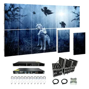 outdoor pantalla led video wall panel transparente y flexible exterior waterproof tv screen