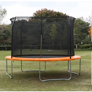Trampoline multifonctionnel d'extérieur en gros pour usine avec panier de basket et échelle, trampoline de fitness pour jeux en extérieur - Product Image 1