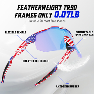 Gafas de Sol Deportivas Unisex Personalizadas, Irrompibles, para Ciclismo y Softbol, <span class=keywords><strong>Lentes</strong></span> TAC de Alta Calidad, Polarizadas, UV400, para Bicicleta de Montaña, Running - Product Image 2