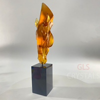 Ornement en cristal tête de cheval artisanal, verre ancien déparaffiné avec logo personnalisé, emballage cadeau pour décoration intérieure