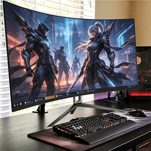 จอคอมพิวเตอร์เกมมิ่งโค้ง/แบน OEM/ODM LED ไร้ขอบ 180/240hz ขายส่งจากโรงงาน ขนาด 27/32/19 นิ้ว ดีไซน์โค้ง - Product Image 1