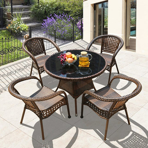 Muebles de ratán para exteriores, <span class=keywords><strong>mesa</strong></span> de comedor <span class=keywords><strong>y</strong></span> jardín, protección UV para Hotel, Patio, restaurante - Product Image 3