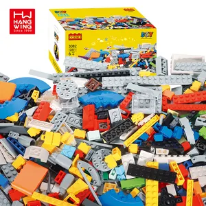 HW Toy DIY 1200pcs Bricks Blocks Educational Building Blocks Sets Random Assembly Compatible for Major Brand Toys for Kids ABS