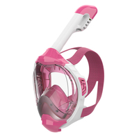 Nouveau masque de plongée intégral 180 HD anti-buée avec vue panoramique pour sports nautiques, adapté aux enfants et aux adultes