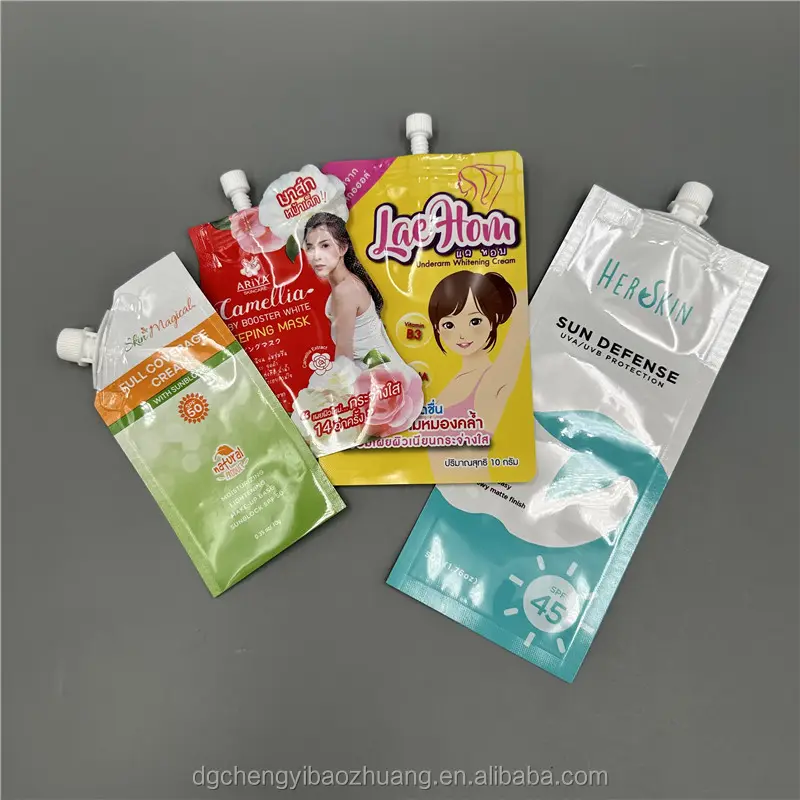 Recyclable Stand Up Pouch Eco-friendly Spout Bags Liquid Plastic Pouches Custom Refill Pouches With Spout 50ml 200ml 500ml