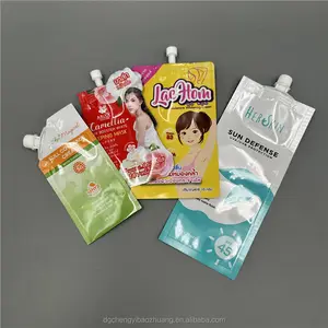 Recyclable Stand Up Pouch Eco-friendly Spout Bags Liquid Plastic Pouches Custom Refill Pouches With Spout 50ml 200ml 500ml