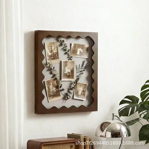 Wood Photo <b>Frame</b> Rectangular Wall <b>Mounted</b> Solid Wood Horizontal Display Ornament - Product Image 3