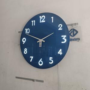 80CM Intérieur Avec Veilleuse LED Verre Grand Rétroéclairage Miroir <span class=keywords><strong>Horloge</strong></span> <span class=keywords><strong>Murale</strong></span> Roue du Temps Décoration Maison Arts Montre Dropshipping DDP - Product Image 3