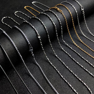 Commercio all'ingrosso personalizzato uomo donna argento rosa 14K 18K catene placcate oro massiccio collana in acciaio inossidabile gioielli catene in metallo - Product Image 6