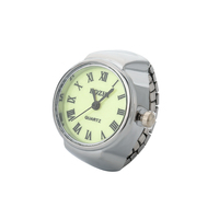 Montre bague numérique à luminescence photo, cadran minimaliste, plaqué or, mini montre de doigt ronde