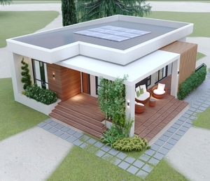 Villa préfabriquée moderne <span class=keywords><strong>et</strong></span> populaire Maisons de 3 chambres à coucher Maisons bon marché à ossature en acier d'un étage - Product Image 5