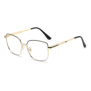 Nuevas gafas de luz azul fotocromáticas de Marco grande de moda con marco de doble color y gafas de ojo de gato de metal de gama alta - Product Image 4