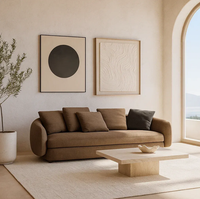 Canapé modulaire incurvé moderne et durable en tissu rembourré de mousse, idéal pour salon et hôtel - Offre Spéciale