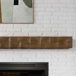 Floating Pine Wood Fireplace <strong>Mantel</strong> <strong>Shelf</strong> Wooden Rustic <strong>Shelf</strong> Perfect for Electric Fireplaces - Product Image 6