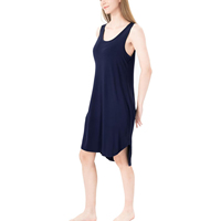 Vente en gros à bas prix Respirant Lady One Piece Bambou Plus Size Vêtements pour femmes Soft Cool Summer Nighty Stretchy Skirt Dress