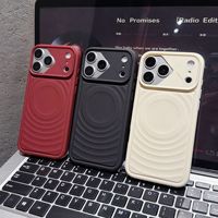 Funda de Teléfono con Textura Ondulada de TPU en Color Personalizado, con Lente de Cámara Tipo V para iPhone 18 17 16 15 14 13 12 11, Cubierta Trasera Suave y Colorida