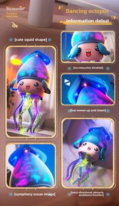 Mới Đến Điện Bò Nhảy Múa Bạch Tuộc Đầy Màu Sắc Ánh Sáng Và Âm Nhạc Tự Động Tránh Cảm Giác Thư Giãn Đồ Chơi Điện Cho Trẻ Em - Product Image 4