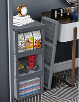 Boîte de rangement pliable authentique et peu encombrante avec un fort taux de réachat, plus de durabilité, cadre en plastique, bonne capacité de charge, organisateur