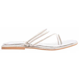 Sandalias de doble estilo de cristal plateado - Product Image 3