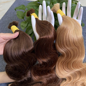 Tóc bện phần mở rộng tóc con người số lượng lớn cho bện cơ thể sóng 4/27/30 Boho bím tóc con người phần mở rộng tóc - Product Image 5