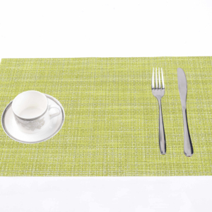 Alfombrilla de mesa de PVC tejida ecológica al por mayor, alfombrilla de PU para habitación de niños, decoración de boda, alfombrilla de drenaje, posavasos, alfombrilla para habitación de cocina - Product Image 1