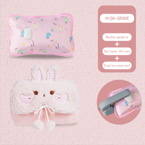 Lesheros Cartoon Winter Safety Rechargeable Fleece Plush Hot Water Bag Hand Warmer for Baby - Product Image 4