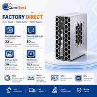 Mini PC CoreNest AMD AI MAX 395, Estación de Trabajo Local LLM, 40 Núcleos, Nuevo USB4, WiFi 7, Pantalla Cuádruple 8K, Mini PC de Escritorio con NPU