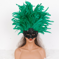 Masque de carnaval en plumes de luxe en gros, plusieurs couleurs, masque vénitien pour carnaval, mariage, anniversaire, Halloween, décoration de fête