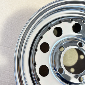 Nuevas Llantas de Acero para Remolque 13x4.5 Pulgadas, Plateadas Brillantes Cromadas, 5x114.3 ET0, Certificadas por DOT/TUV/CE/BUREAU VERITAS, 1730LBS Máx., Repuestos para - Product Image 6