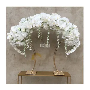 MSFAME table centerpieces real touch artificial flowers 1.5m long crystal candelabra wedding center pieces