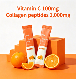 Complejo <span class=keywords><strong>de</strong></span> Belleza en Gelatina <span class=keywords><strong>de</strong></span> Colágeno - 1000mg <span class=keywords><strong>de</strong></span> Péptidos <span class=keywords><strong>de</strong></span> Colágeno con Vitamina C para el Cuidado <span class=keywords><strong>de</strong></span> la Piel y el Cabello, Sabor a Naranja Dulce, 10 Sobres - Product Image 3