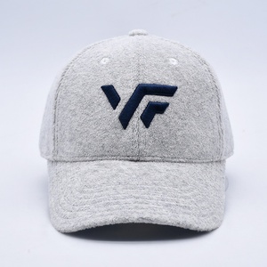 Casquette de baseball en tissu éponge gris brodé 3d Casquette de baseball Gorras à bord incurvé personnalisée - Product Image 2